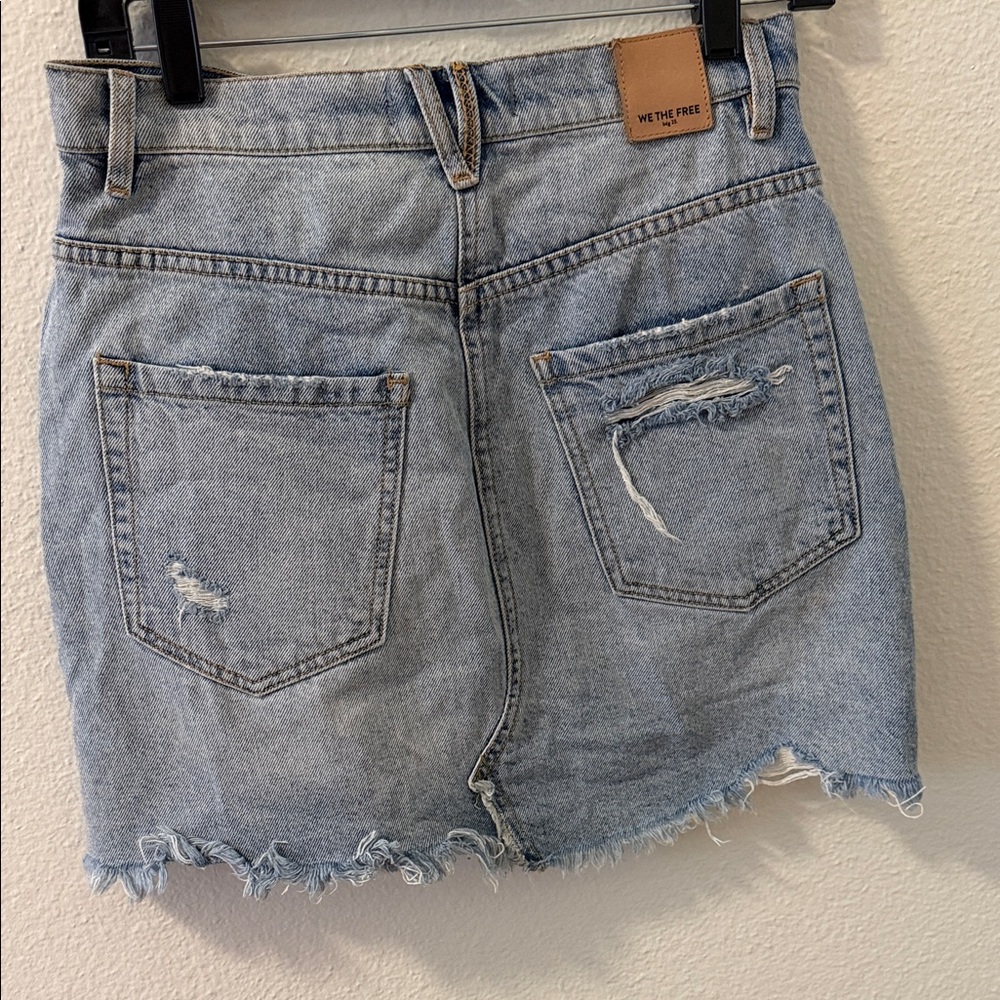 We The Free Light Blue Denim Skirt - Picture 7 of 11